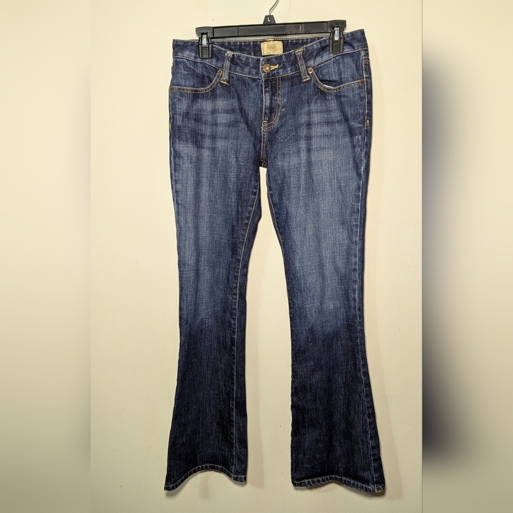BKE Low Rise Flare Jeans Medium Wash Retro Boho Y2K Hippie Women's Size 29"